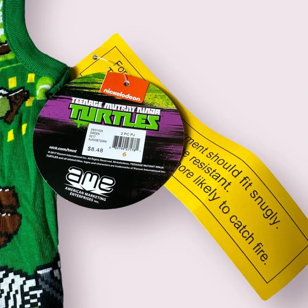 NWT Boys Nickelodeon Teenage Mutant Ninja Turtles Two Piece Shorts Tank Pajamas